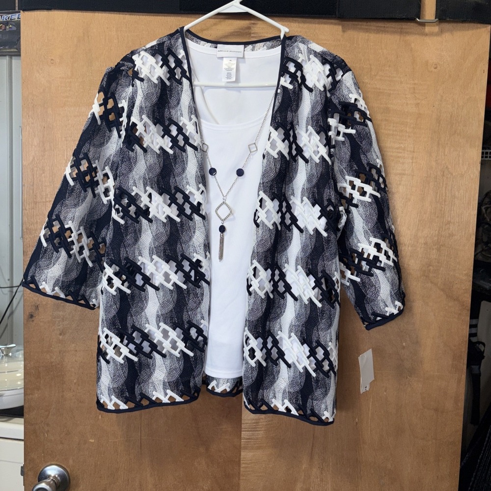 Alfred Dunner Women's Easy Street Lattice with Detachable Necklace Size XL NWT
